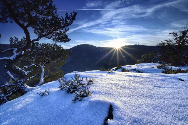 31 Winterabend am Backelstein. | Foto: Julia Reichelt