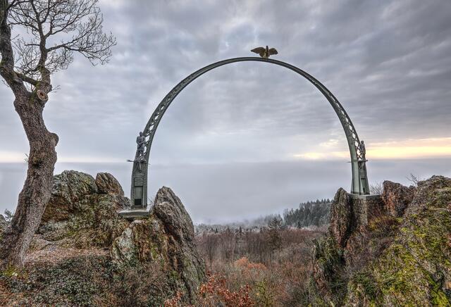 8 Ein kalter Januarmorgen beim Adlerbogen in Dannenfels | Foto: Manfred Riedel