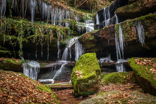 44 Vereiste Hexenklamm bei Gersbach | Foto: Wolfgang Simon