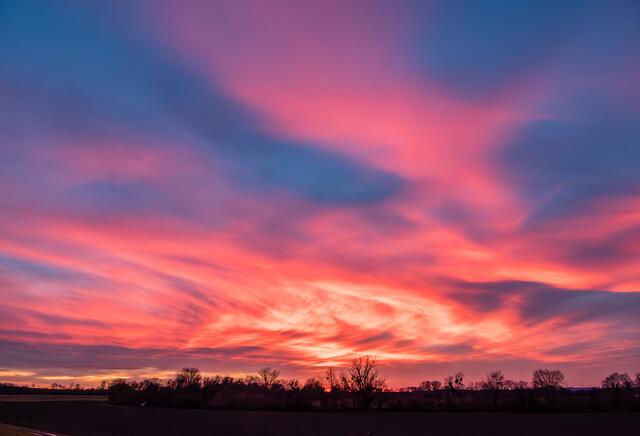 16 Abendhimmel über Leimersheim | Foto: Wilfried Glauber