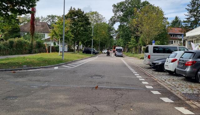 Blick von der Erzbergerstraße erste Markierungen sind angebracht | Foto: www.jowapress.de
