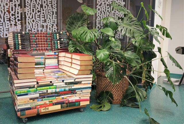 Originell: der Büchersessel im Foyer.“ | Foto: W. G. Stähle