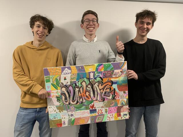Im JuKuZ gibt es auch eine Medienagentur mit den 3 Geschäftsführern : Johannes Blumenstein, Maximilian Michalak und Linus Freund (von links) | Foto: Michael Sonnick