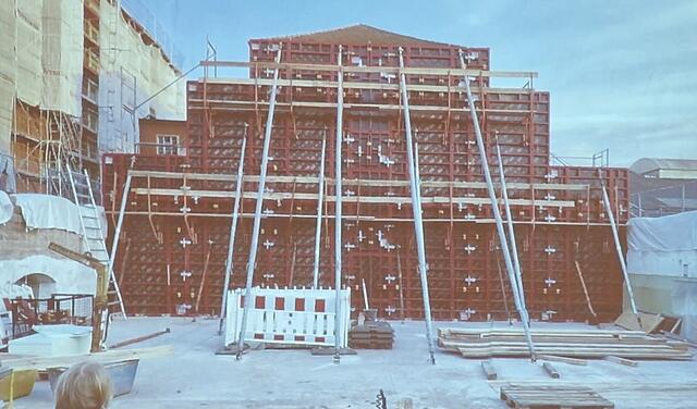 Aufwendige Abstützarbeiten an den Fassaden | Foto: Bayer &amp; Strobel