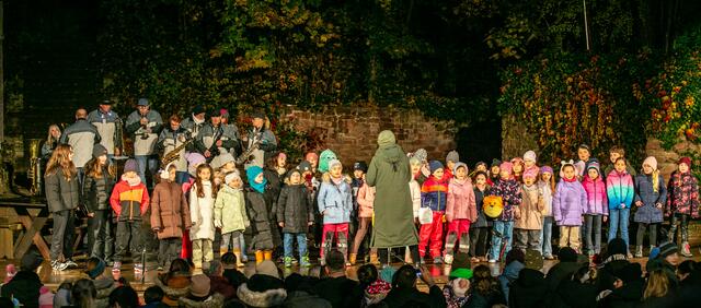 Blau Weiß Waldhof und der Chor der Freihlicht Bühne | Foto: Wolfgang Neuberth