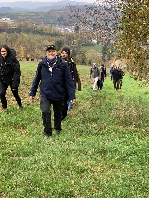 Steiler Anstieg von Kusel - aber alle bei bester Laune | Foto: Peter Krietemeyer
