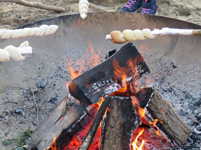 Auch heute wieder war Stockbrot backen abgesagt | Foto: Brigitte Melder