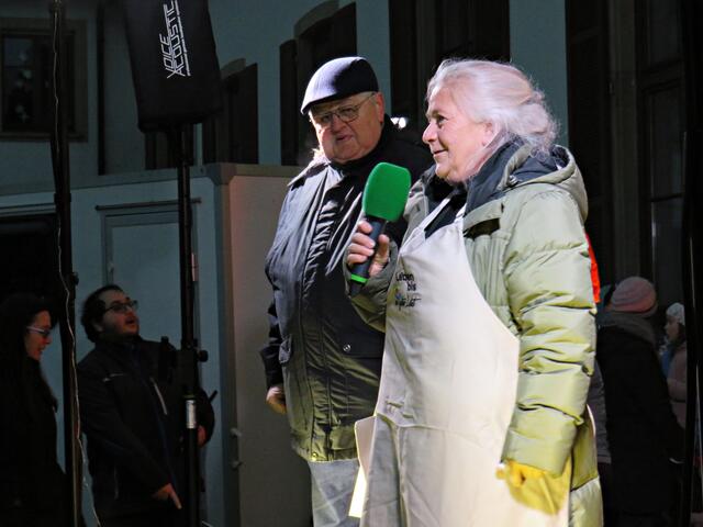 Frau Dr. Frieß und der edle Spender, Herr Vetter | Foto: Brigitte Melder