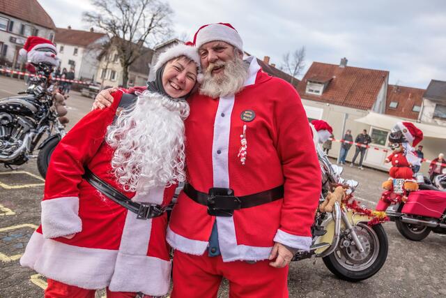 Die Harley Davidson Riding Santas aus der Südpfalz sind auch 2024 wieder unterwegs | Foto: Paul Needham