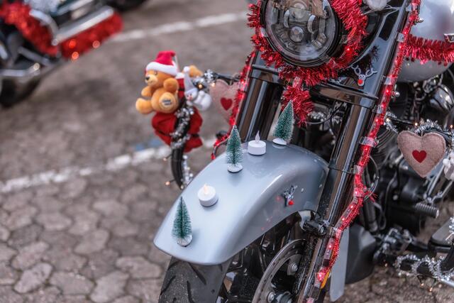 Die Harley Davidson Riding Santas aus der Südpfalz sind auch 2024 wieder unterwegs | Foto: Paul Needham