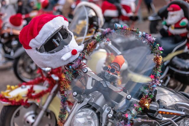 Die Harley Davidson Riding Santas aus der Südpfalz sind auch 2024 wieder unterwegs | Foto: Paul Needham