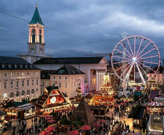 Weihnachtsmarkt auf dem Marktplatz in Karlsruhe | Foto: Stadt Karlsruhe, Paula Liebig
