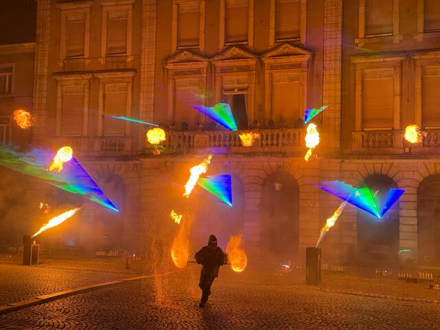 Pyrotechnische- und Lichtshow | Foto: Stadt