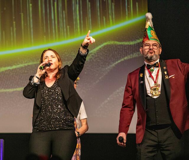 Jeanette Friedrich und Mark Engels vom Elferrat der Löwenjäger_ | Foto: Wolfgang Neuberth