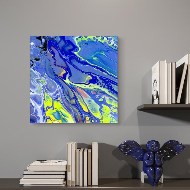 Medium: Acrylic Pouring auf Leinwand (20x20cm)
Technik: Flip Cup | Foto: Manuel Grümmer