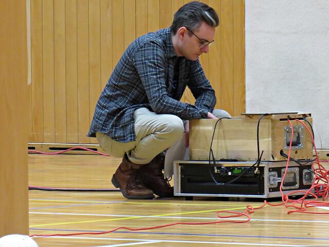 Dirigent Timo Degen heute an der Technik | Foto: Brigitte Melder