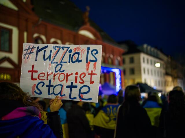 Deutliche Botschaft an den Aggressor. | Foto: Christian Gaier