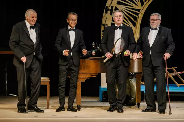 das Auswahlkomitee- Prof. Dr. Achim Weizel und Prof. Dr. Markus Haas, Meistertrainer Gerald Marzenell und Bert Siegelmann,  | Foto: Wolfgang Neuberth