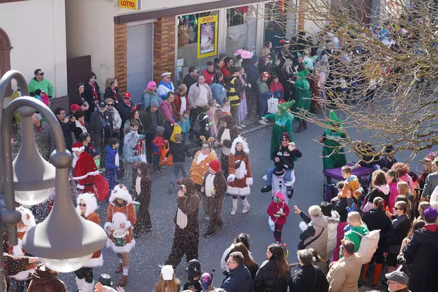 Die Kostüme: Rentiere, Weihnachtsmänner oder sogar Tannenbäume | Foto: Katharina Wirth