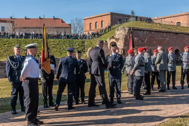 Öffentliches Bundeswehr-Gelöbnis in Germersheim März 2025 | Foto: Paul Needham