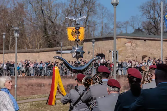 Öffentliches Bundeswehr-Gelöbnis in Germersheim März 2025 | Foto: Paul Needham