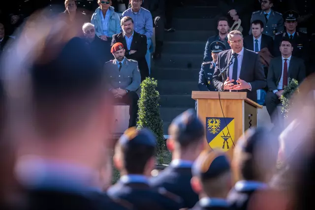 Öffentliches Bundeswehr-Gelöbnis in Germersheim März 2025 | Foto: Paul Needham