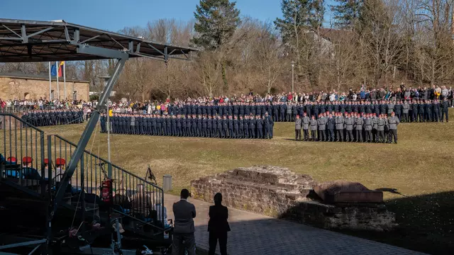 Öffentliches Bundeswehr-Gelöbnis in Germersheim März 2025 | Foto: Paul Needham