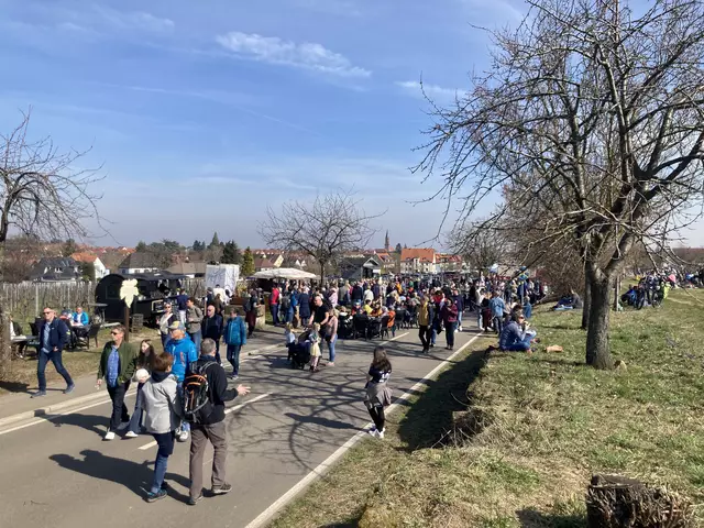 Die Mandelmeile in Edenkoben findet 2025 am Wochenende, 8. und 9. März, sowie am 15. und 16. März statt. | Foto: Anouar Touir