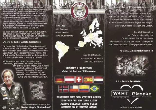 Flyer der Barber Angels Rückseite | Foto: Fotos von Maiken Liefeith, bis auf die Kopien der Flyer, wo nur die Fotos von Maiken Liefeith gemacht wurden