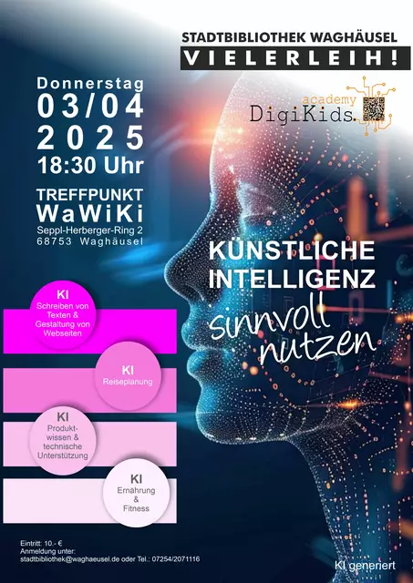 Vortrag Künstliche Intelligenz sinnvoll nutzen | Foto: Stadtbibliothek Waghäusel