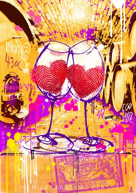 Aus den humoresken Illustrationen Zoran Petrovics entstehen oft mehrteilige Serien, wie  zu Wein und Musik | Foto: Galerie Kulturraum
