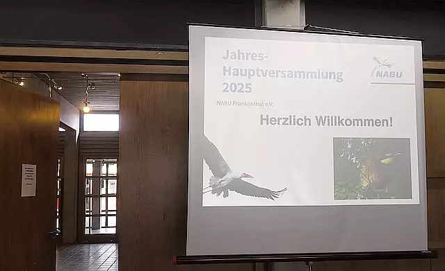 Begrüßungsvild für die Jahreshauptversammlung des NABU Frankenthal 2025 | Foto: Maiken Liefeith