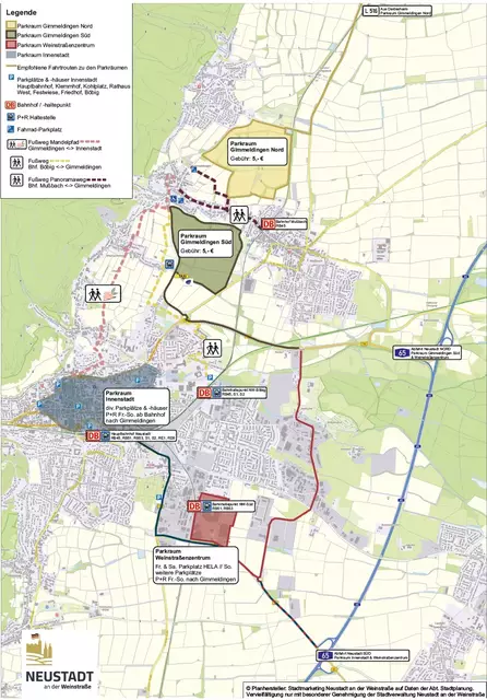 Wie komme ich am besten zum Gimmeldinger Mandelblütenfest 2025? Infos zum Parkleitsystem und Anreiseverkehr | Foto: Stadtmarketing Neustadt