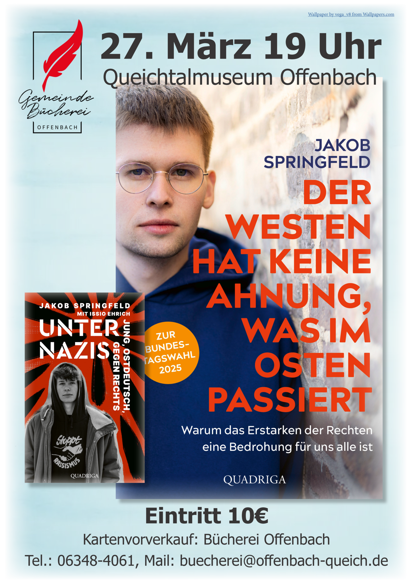 27. März, 19:00 Uhr | 10,-€: Lesung: Jakob Springfeld im ...