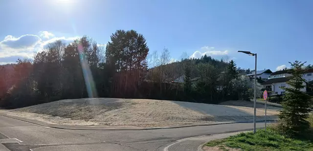 Auf diesem Gelände sollen demnächst Bauplätze entstehen und zum Grundsteueraufkommen Hauensteins beitragen. Bis vergangenes Jahr stand hier die Friedenskirche. | Foto: Foto: W. G. Stähle