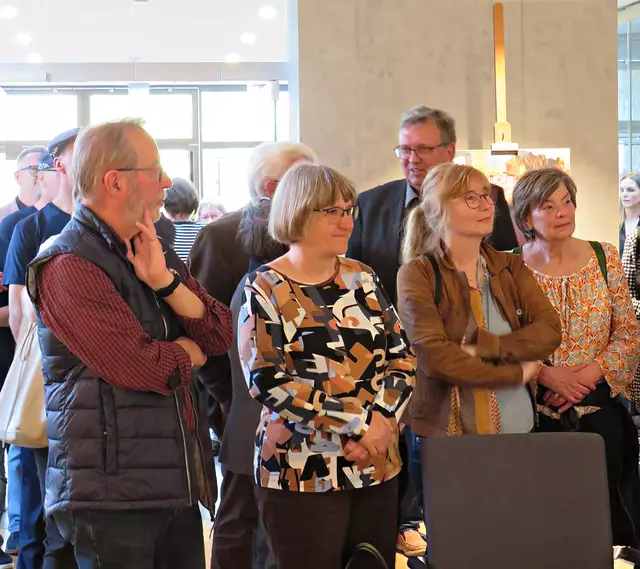 Landrat Clemens Körner im Hintergrund | Foto: Brigitte Melder