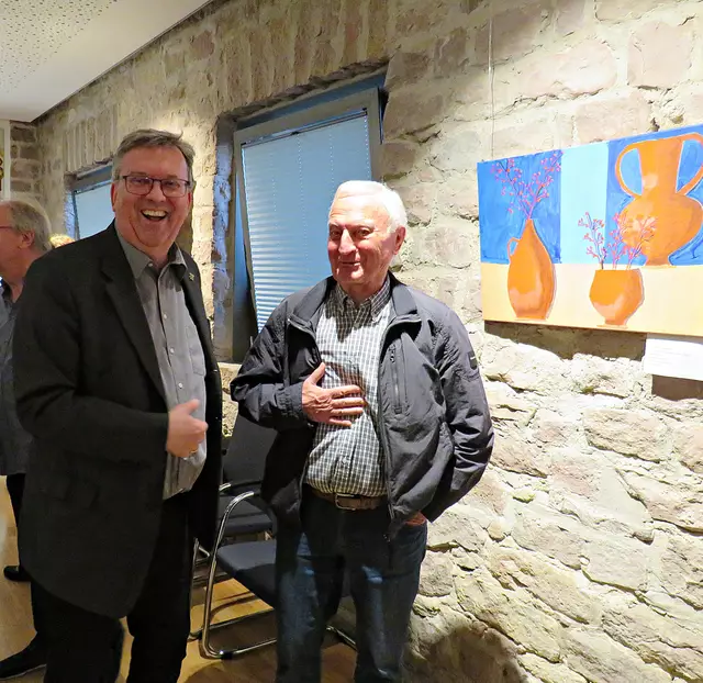 Landrat Clemens Körner und Günter Walburg | Foto: Brigitte Melder