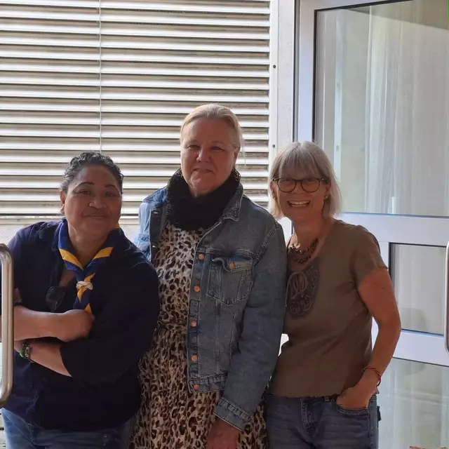 Fleißige Helfende vom Förderverein der Pfadfinderinnen, Sepa Fiedler, Sabine Köhler und Tina Friedek v.l.n.r. | Foto: Kathin Köhler