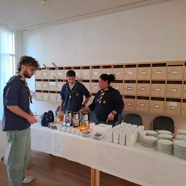 Die Pfadfinder*innen des BdP bei der Vorbereitung | Foto: Kathrin Köhler