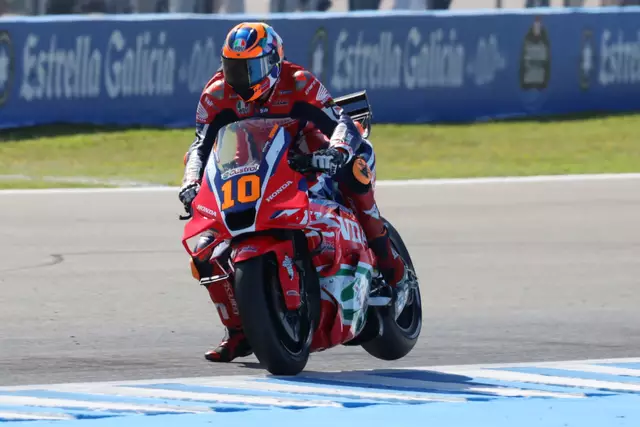Bei Luca Marini/Honda fehlt es nicht am Einsatz ! | Foto: moto-foto