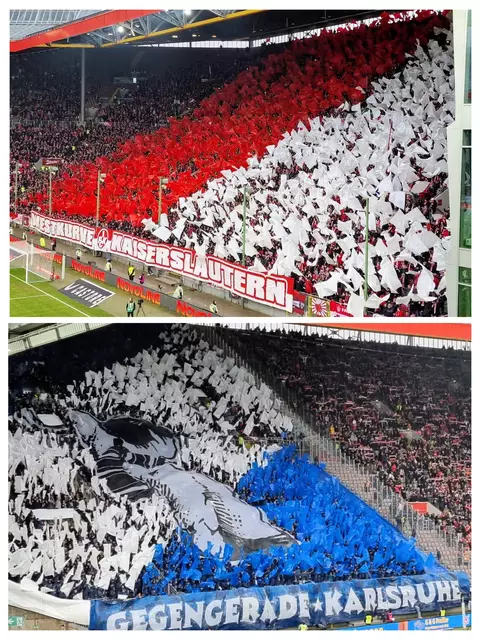 Die Choreos vom Hinspiel in Kaiserslautern | Foto: Jens Vollmer