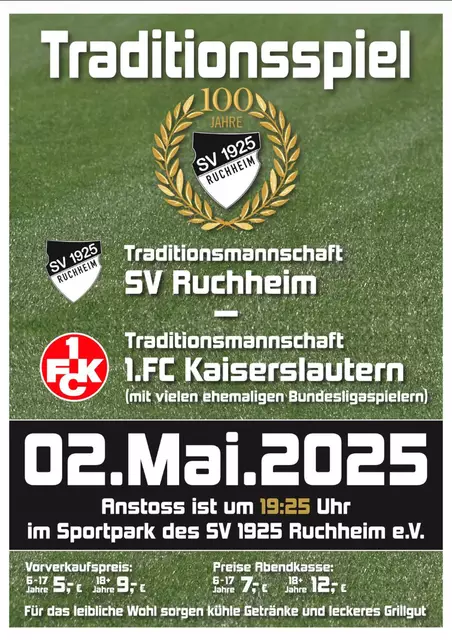 Der SV Ruchheim spielt am Freitag 2. Mai gegen die FCK-Traditionsmannschaft  | Foto: SV Ruchheim