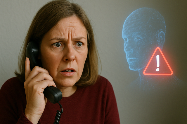 Mit KI generieren Betrüger täuschend echte Stimmen, die die Opfer zu Geldzahlungen überreden sollen | Foto: Heike Schwitalla - erstellt mit KI