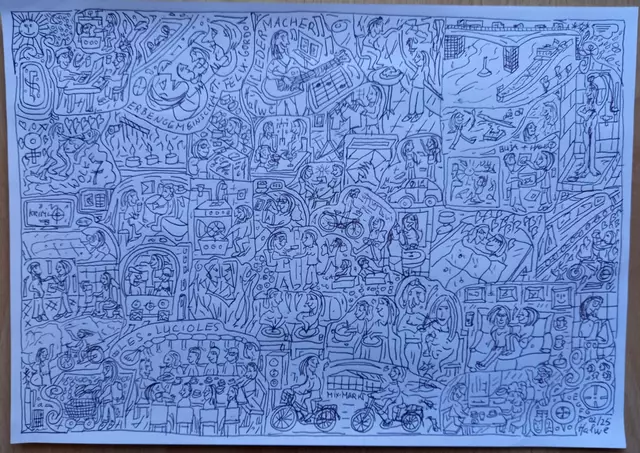 Seine autobiographischen Entdeckungsbilder folgen hier auszugsweise | Foto: Stephan Halbgewachs