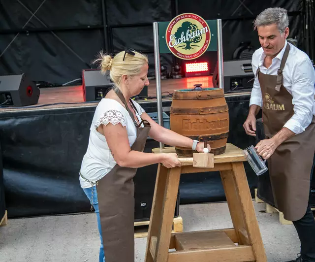 ein tolles Team-Sabine Kowalski  und Volker Peeck  | Foto: Wolfgang Neuberth