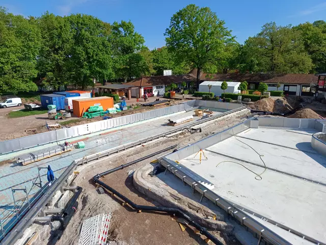 Waldfreibad Herxheim: Die Sanierung des Schwimmbads ist in vollem Gange - die Eröffnung verzögert sich jedoch | Foto: Ortsgemeinde Herxheim