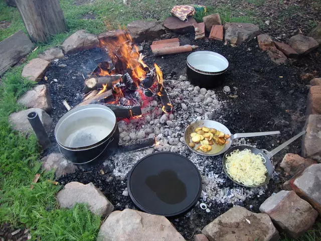 Hier wird gekocht, gebraten und gegart: So sieht eine Feuerstelle der Outdoor-Küche aus | Foto: Landesforsten.RLP.de, S.Kiefer/gratis