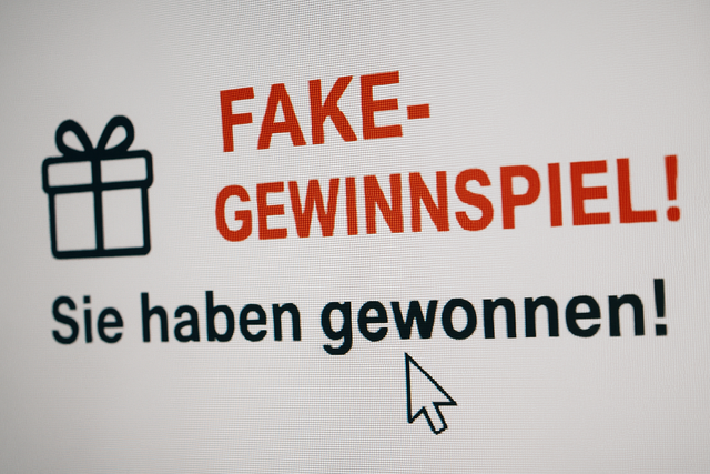 Im Internet lauert die Gefahr der Fake Gewinnspiele - generell gilt: wer nicht aktiv teilnimmt, gewinnt in der Regel auch nichts | Foto: Heike Schwitalla - erstellt mit KI