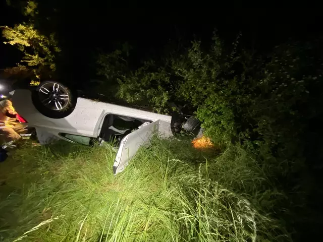 Bei einem Unfall auf der L395 wurde der Fahrer schwer verletzt | Foto: Polizei Grünstadt