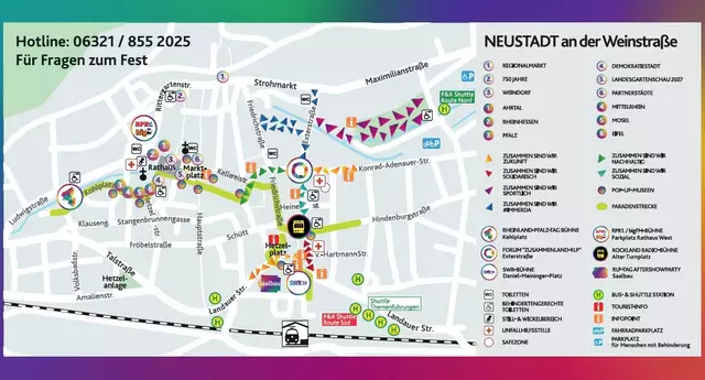 Lageplan Rheinland-Pfalz-Tag 2025 in Neustadt | Foto: Stadt Neustadt